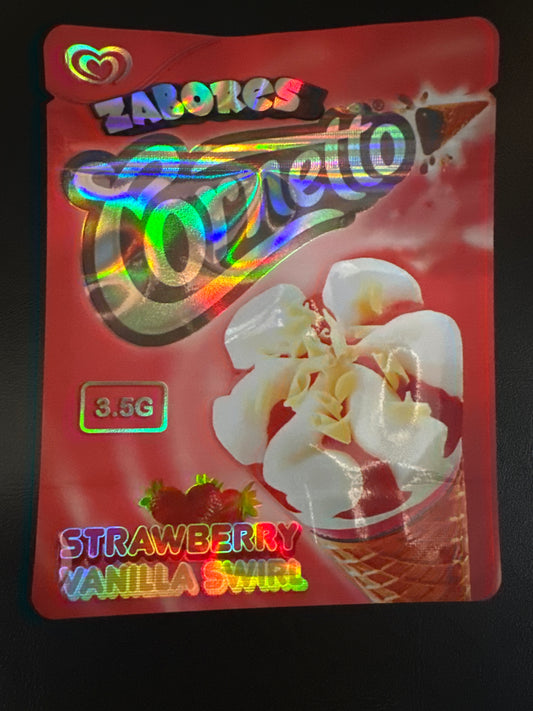 Zabores cornetto strawberry vanilla swirl