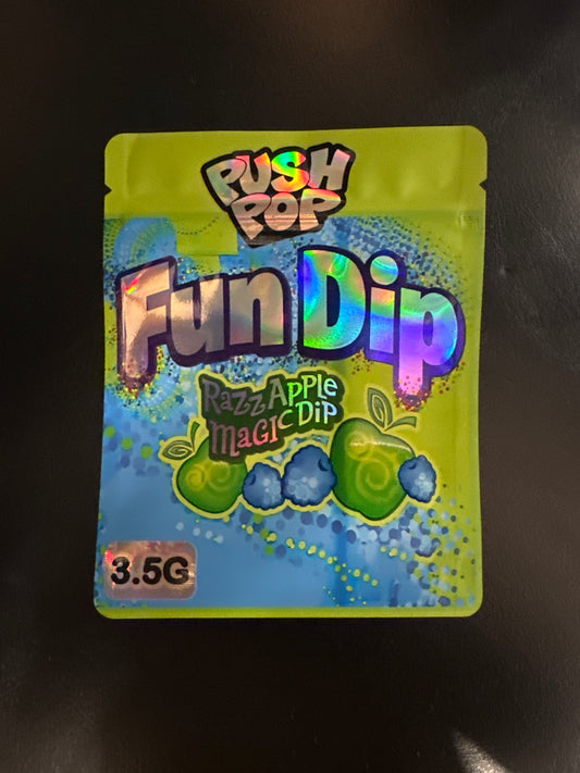 Push pop fun dip. Razz apple
